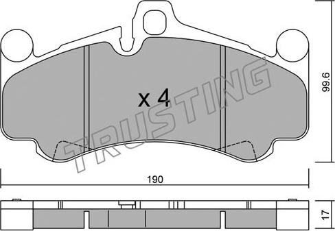 Trusting 1028.0 - Kit de plaquettes de frein, frein à disque cwaw.fr