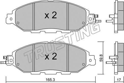 Trusting 1074.0 - Kit de plaquettes de frein, frein à disque cwaw.fr