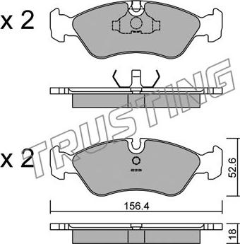 Trusting 119.0 - Kit de plaquettes de frein, frein à disque cwaw.fr