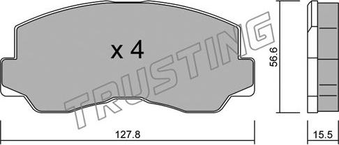 Trusting 114.0 - Kit de plaquettes de frein, frein à disque cwaw.fr