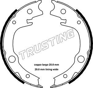 Trusting 115.315 - Jeu de mâchoires de frein, frein de stationnement cwaw.fr