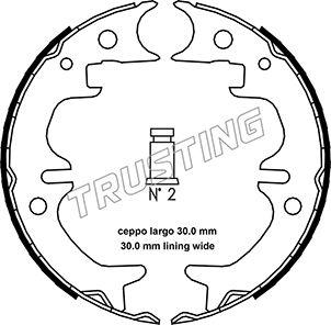 Trusting 115.316 - Jeu de mâchoires de frein, frein de stationnement cwaw.fr