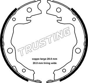 Trusting 115.322 - Jeu de mâchoires de frein, frein de stationnement cwaw.fr