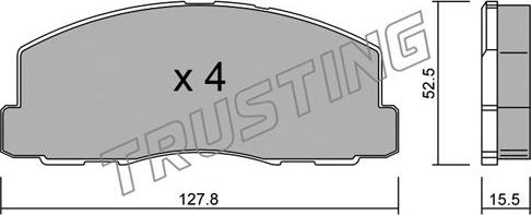 Trusting 116.0 - Kit de plaquettes de frein, frein à disque cwaw.fr