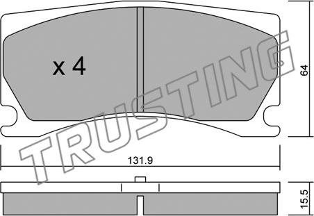 Trusting 1106.0 - Kit de plaquettes de frein, frein à disque cwaw.fr