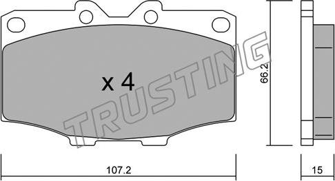 Trusting 111.0 - Kit de plaquettes de frein, frein à disque cwaw.fr