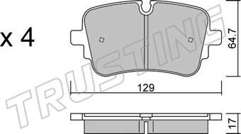 Trusting 1130.1 - Kit de plaquettes de frein, frein à disque cwaw.fr