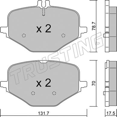 Trusting 1309.0 - Kit de plaquettes de frein, frein à disque cwaw.fr