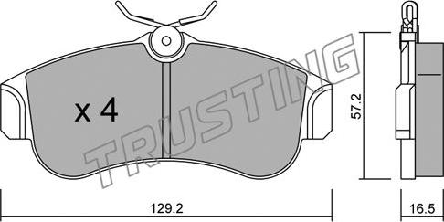 Trusting 125.0 - Kit de plaquettes de frein, frein à disque cwaw.fr