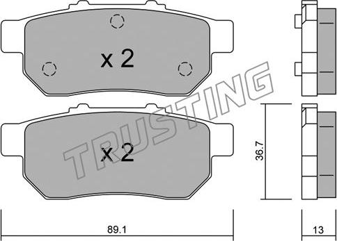 Trusting 179.0 - Kit de plaquettes de frein, frein à disque cwaw.fr