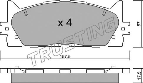 Trusting 899.0 - Kit de plaquettes de frein, frein à disque cwaw.fr