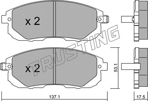 Trusting 893.1 - Kit de plaquettes de frein, frein à disque cwaw.fr