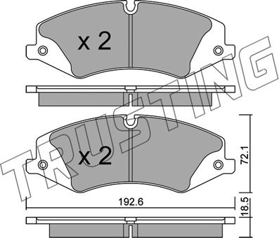 Trusting 853.0 - Kit de plaquettes de frein, frein à disque cwaw.fr