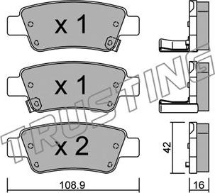 Trusting 806.0 - Kit de plaquettes de frein, frein à disque cwaw.fr