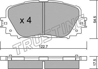 Trusting 836.0 - Kit de plaquettes de frein, frein à disque cwaw.fr