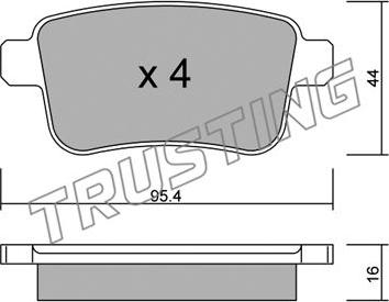 Trusting 830.0 - Kit de plaquettes de frein, frein à disque cwaw.fr