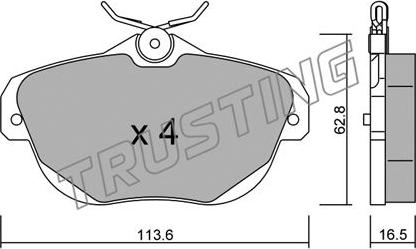 Trusting 873.0 - Kit de plaquettes de frein, frein à disque cwaw.fr