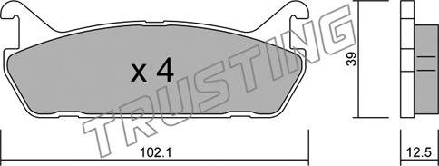 Trusting 399.0 - Kit de plaquettes de frein, frein à disque cwaw.fr