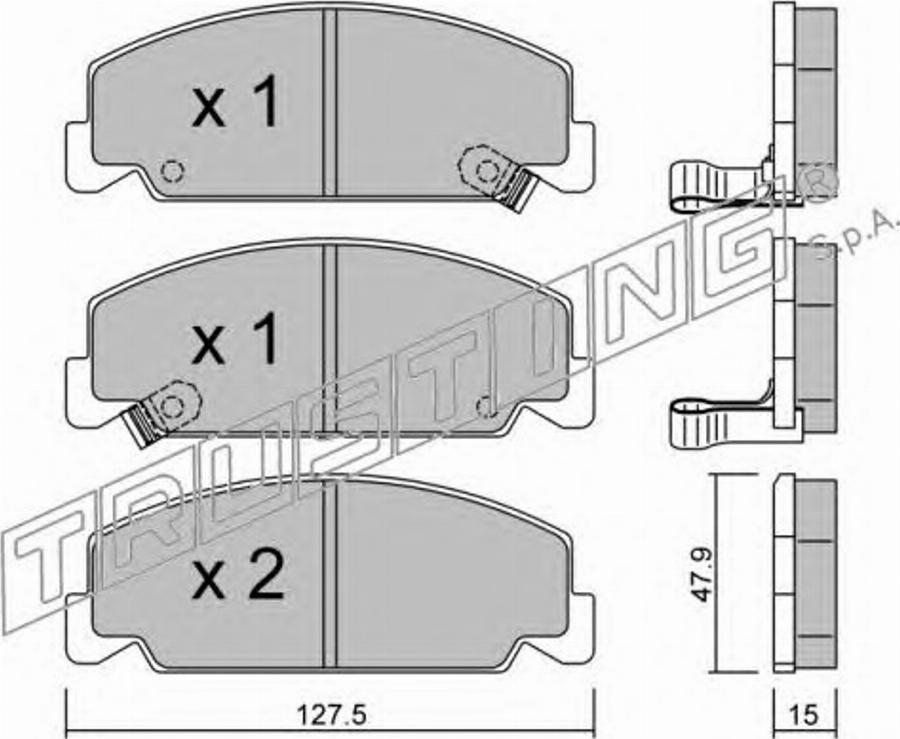 Trusting 392.0 - Kit de plaquettes de frein, frein à disque cwaw.fr