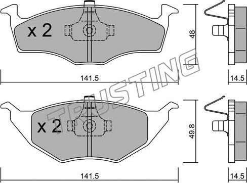 Trusting 354.0 - Kit de plaquettes de frein, frein à disque cwaw.fr