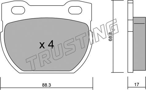 Trusting 363.1 - Kit de plaquettes de frein, frein à disque cwaw.fr