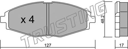 Trusting 302.0 - Kit de plaquettes de frein, frein à disque cwaw.fr