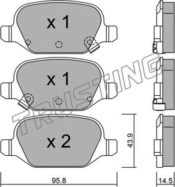 Trusting 333.5 - Kit de plaquettes de frein, frein à disque cwaw.fr