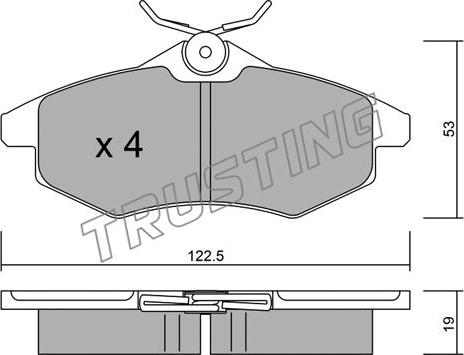 Trusting 337.0 - Kit de plaquettes de frein, frein à disque cwaw.fr