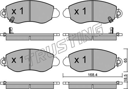 Trusting 329.0 - Kit de plaquettes de frein, frein à disque cwaw.fr