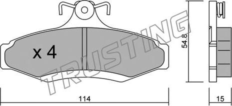 Trusting 378.0 - Kit de plaquettes de frein, frein à disque cwaw.fr