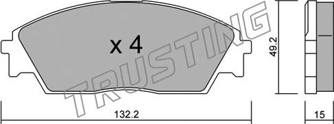 Trusting 245.0 - Kit de plaquettes de frein, frein à disque cwaw.fr