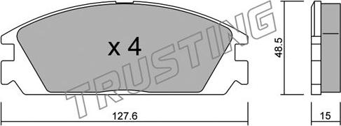 Trusting 246.0 - Kit de plaquettes de frein, frein à disque cwaw.fr