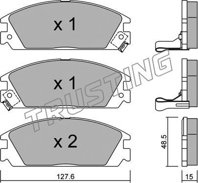 Trusting 246.1 - Kit de plaquettes de frein, frein à disque cwaw.fr