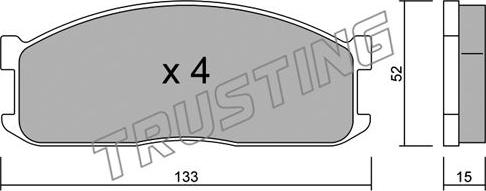 Trusting 241.0 - Kit de plaquettes de frein, frein à disque cwaw.fr