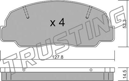 Trusting 248.0 - Kit de plaquettes de frein, frein à disque cwaw.fr