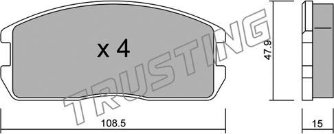 Trusting 247.0 - Kit de plaquettes de frein, frein à disque cwaw.fr