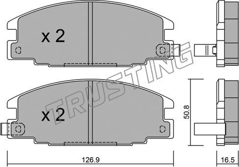 Trusting 253.0 - Kit de plaquettes de frein, frein à disque cwaw.fr