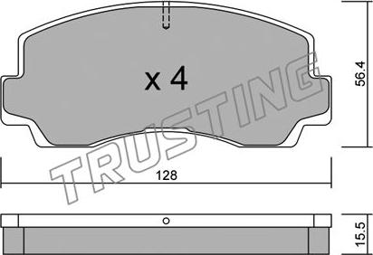 Trusting 252.0 - Kit de plaquettes de frein, frein à disque cwaw.fr