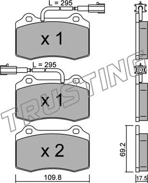 Trusting 260.0 - Kit de plaquettes de frein, frein à disque cwaw.fr