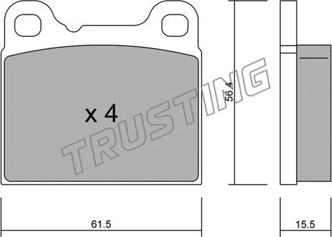 Trusting 209.0 - Kit de plaquettes de frein, frein à disque cwaw.fr