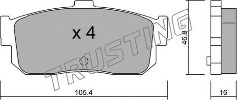 Trusting 200.0 - Kit de plaquettes de frein, frein à disque cwaw.fr