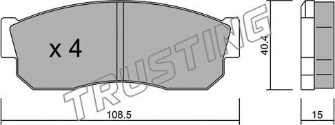 Trusting 211.0 - Kit de plaquettes de frein, frein à disque cwaw.fr