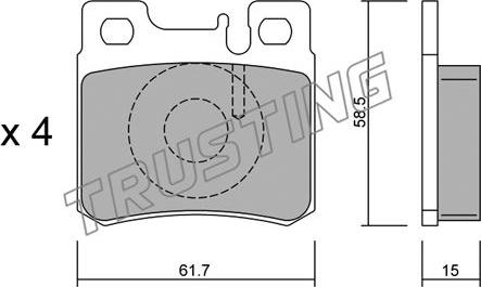 Trusting 212.0 - Kit de plaquettes de frein, frein à disque cwaw.fr