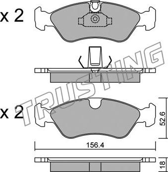 Trusting 217.0 - Kit de plaquettes de frein, frein à disque cwaw.fr