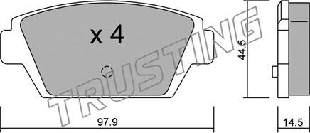 Trusting 235.0 - Kit de plaquettes de frein, frein à disque cwaw.fr