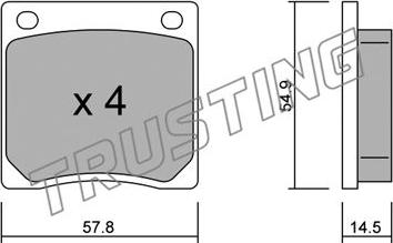 Trusting 238.0 - Kit de plaquettes de frein, frein à disque cwaw.fr