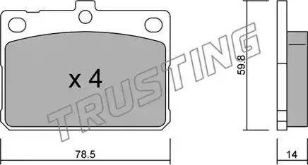 Trusting 237.0 - Kit de plaquettes de frein, frein à disque cwaw.fr