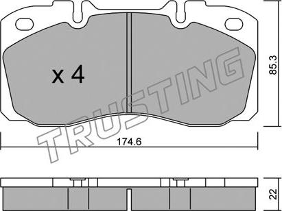 Trusting 277.0 - Kit de plaquettes de frein, frein à disque cwaw.fr