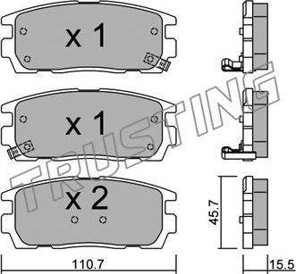 Trusting 795.0 - Kit de plaquettes de frein, frein à disque cwaw.fr