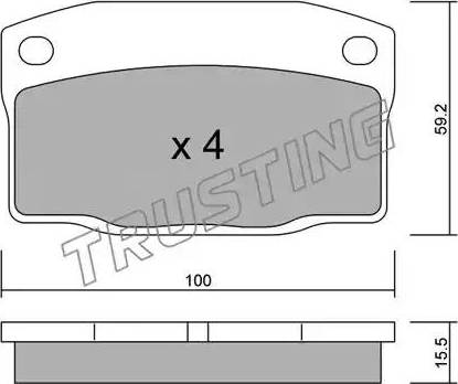 Trusting 742.0 - Kit de plaquettes de frein, frein à disque cwaw.fr